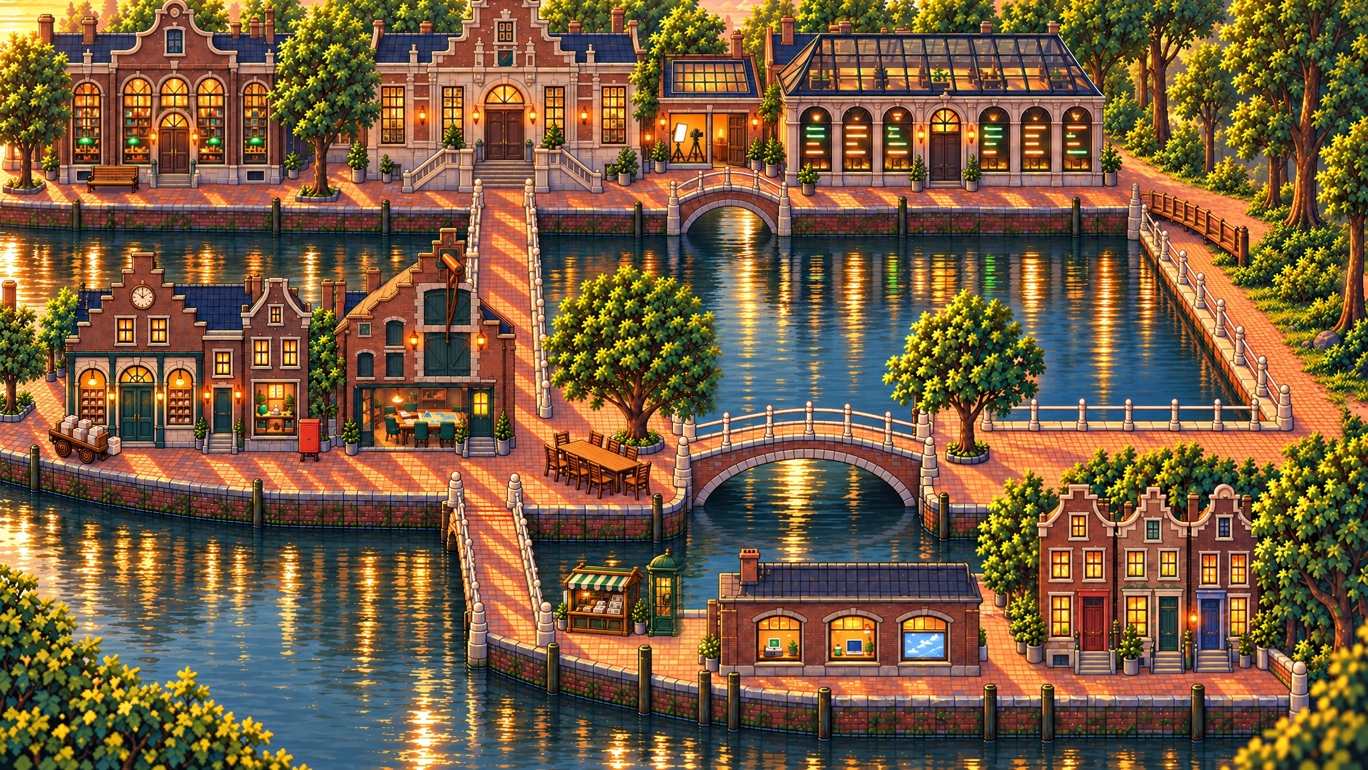 BRIDGE Town at golden hour